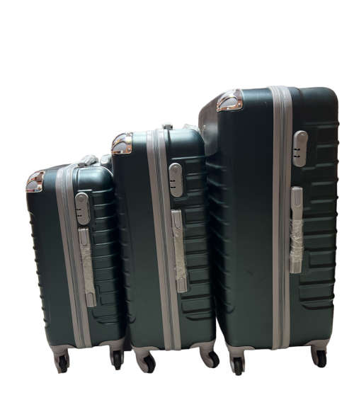 3 Piece Premium Travel Luggage Bag Set - Sea Green - Blue Star Brand