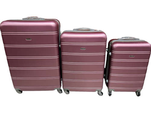 3 Piece Premium Travel Luggage Bag Set - Rose Gold (PINK) - BIG SIZE BRAND NEW