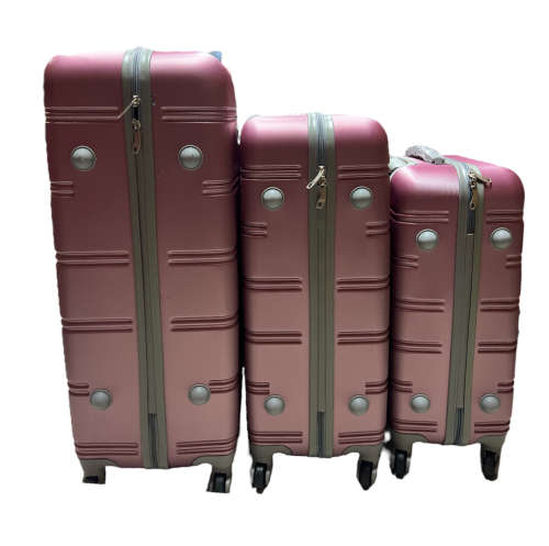 3 Piece Premium Travel Luggage Bag Set - Rose Gold (PINK) - BIG SIZE BRAND NEW