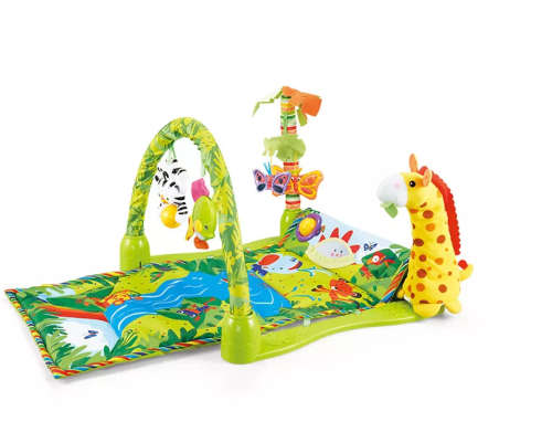 Multi Functional Fitness Rack Baby Gym Play Mat With Animal Rattle - NEW