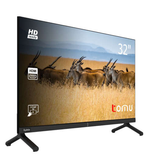 Syinix 32` Digital Satellite TV with i-Cast Built-In - 32E4M