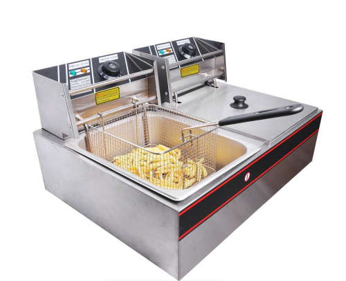 Ideal 12L Stainless Steel 2-Tank Electric Fryer - High Quality New