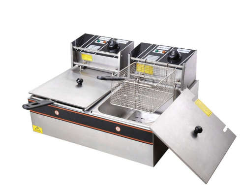 Ideal 12L Stainless Steel 2-Tank Electric Fryer - High Quality New