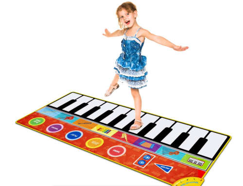 Baby Piano Music Mat with 10 Piano Keys and 8 Musical Instruments 148x60cm