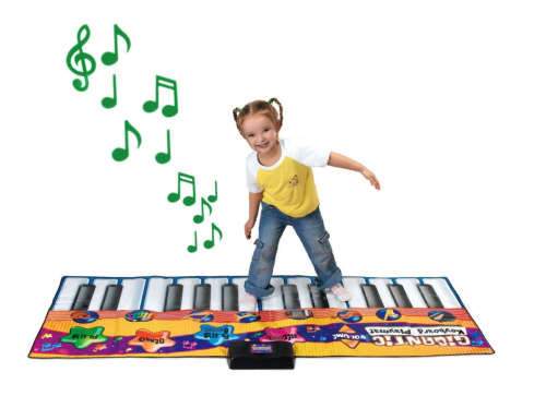Baby Piano Music Mat with 10 Piano Keys and 8 Musical Instruments 148x60cm