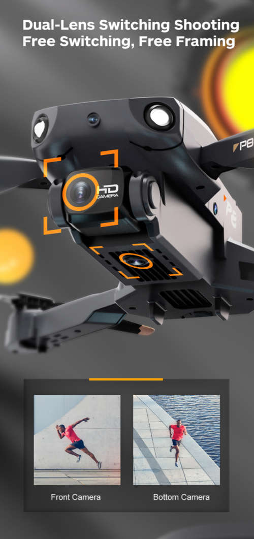 998 Pro Max Micro Foldable Drone Set With Dual Cameras