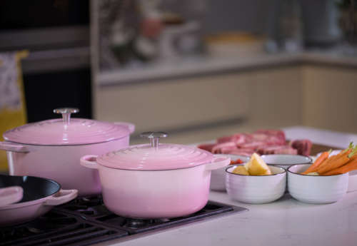 Leopard 7 Piece Cast Iron Dutch Oven Cookware Set Ultra High Quality- Pink