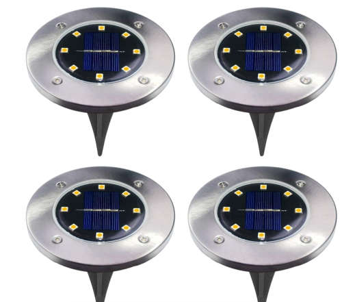 Solar Powered LED Ground Light For Borders Driveway Pathways