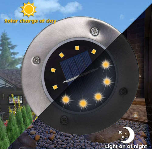 Solar Powered LED Ground Light For Borders Driveway Pathways