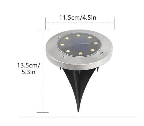 Solar Powered LED Ground Light For Borders Driveway Pathways