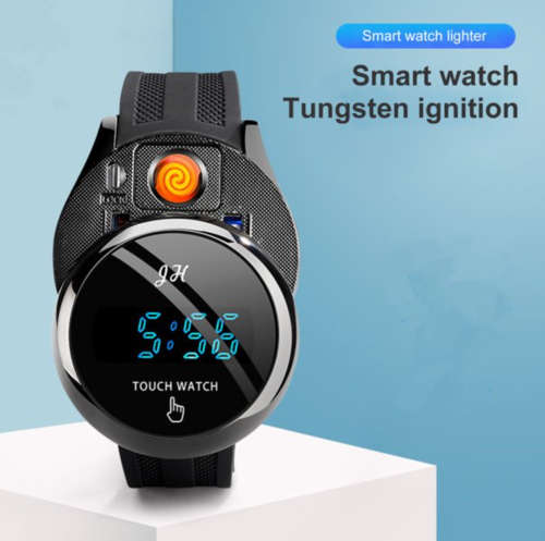 Hot Selling Millitary Grade Digital Cigeratte Lighter High Quality Metal Body Watch