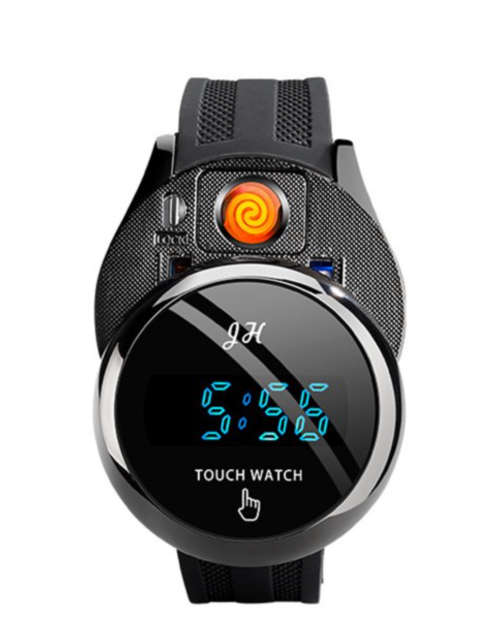 Hot Selling Millitary Grade Digital Cigeratte Lighter High Quality Metal Body Watch