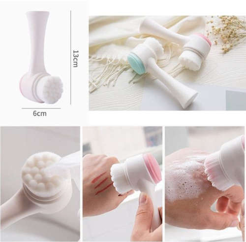 3D Double Sides High Quality Multifunctional Silicone Face Cleanser with Brush