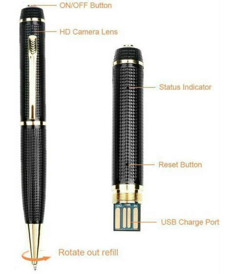 Portable Ballpoint Pen Camera Wifi Remote Monitoring One Button Quick Recording Wireless Mini Camera