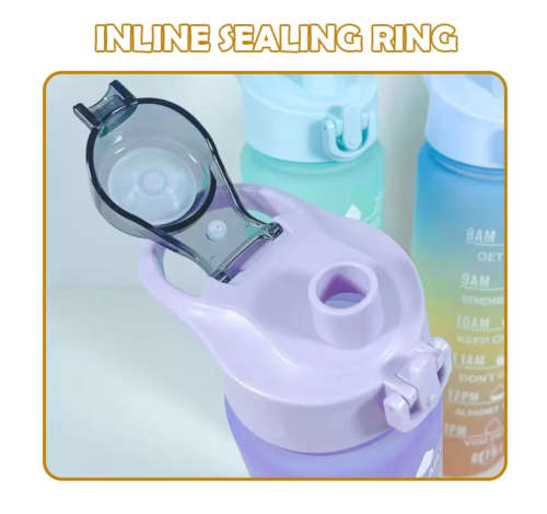 700ML Rehydrating Reminding Stylish High Quality Water Bottle with Holding Strap