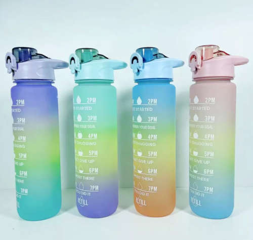 700ML Rehydrating Reminding Stylish High Quality Water Bottle with Holding Strap