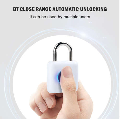 Smart Fingerprint Padlock Keyless AntiTheft Security Garden Shed Door Pad Lock