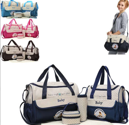 5 pcs Multifunctional Baby Diaper Changing Bag High Quality