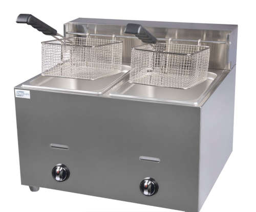 Double Gas Fryer - Stainless Steel