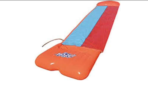 OUTDOOR BESTWAY H20GO DOUBLE WATER SLIP AND SLIDE 4.88M INFLATABLE GARDEN GAMES WITH BUILD SPRINKLES