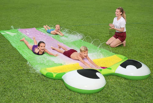 Frog Design Water Slide & Blobz With Water Sprinkles - 488Cm