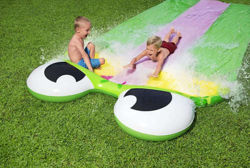 Frog Design Water Slide & Blobz With Water Sprinkles - 488Cm