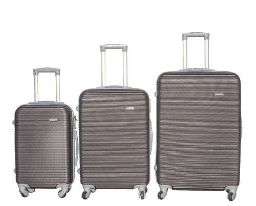 3 Piece Hard Outer Shell High Quality 360 Degree Rotating 4 Wheel Luggage Set NEW