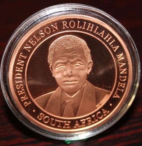 New!!! Nelson Mandela By Act of Congress Solid Brass Coin