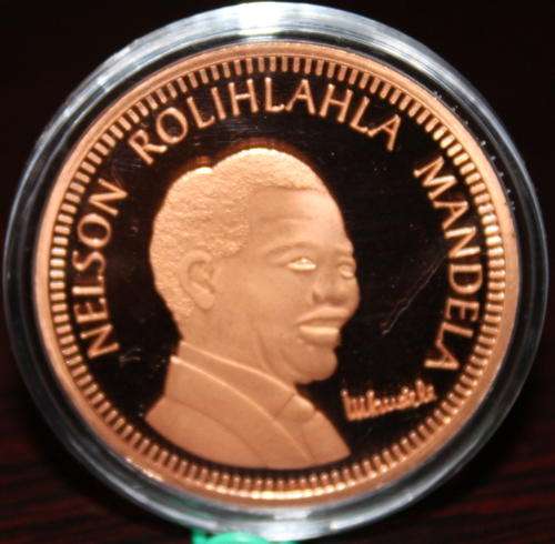 Nelson Mandela 1oz Solid Bronze Coin