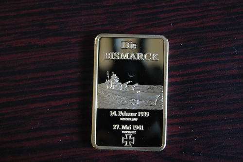 Die Bismarck, Deutche Marine Gold Clad Bar