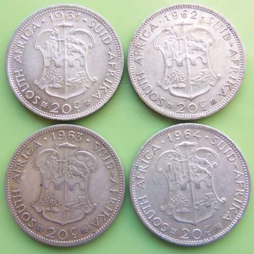 1961 to 1964 20 cents