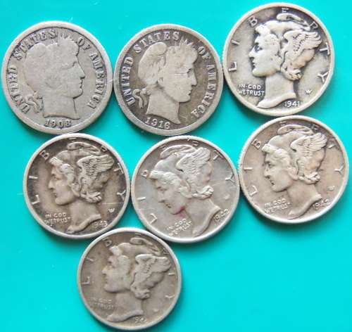 USA dime lot.