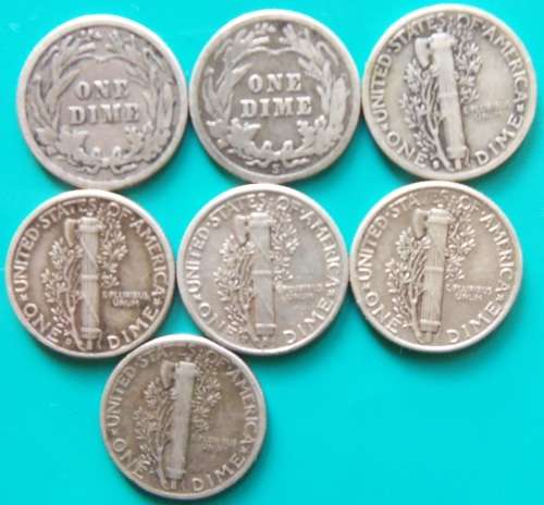 USA dime lot.