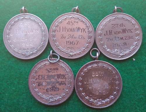 Silver Comrades Marathon medals