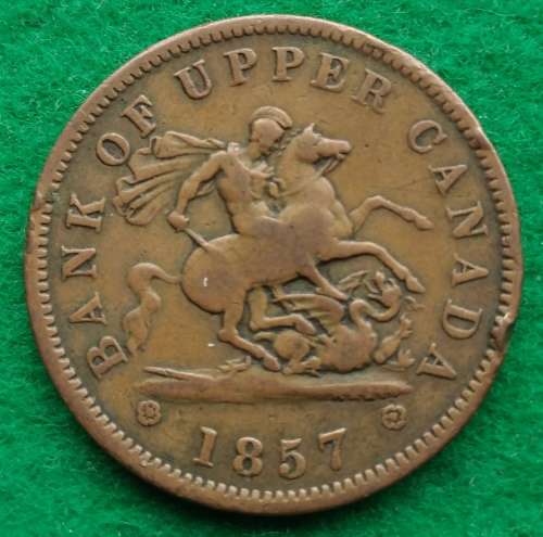 Upper Canada 1857 one Penny token