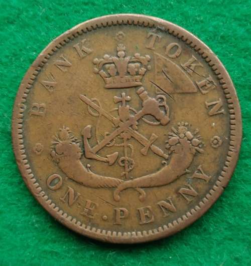 Upper Canada 1857 one Penny token