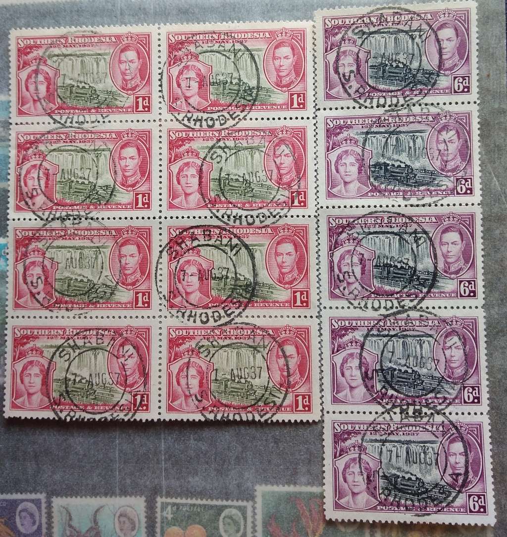 Southern Rhodesia 1d and 6d used lot