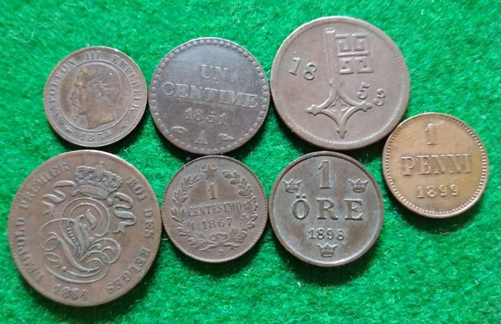 1800s European coin lot