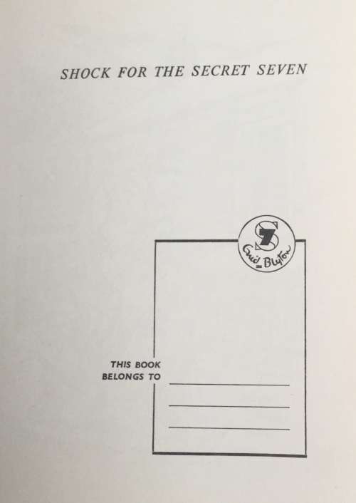 Enid Blyton...Shock for the Secret Seven....1961 Brockhampton Press....book near mint, cover good