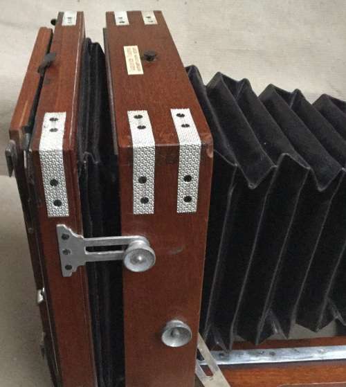 Lancaster Instantograph c1892 camera body only...no lens....aluminium appointments