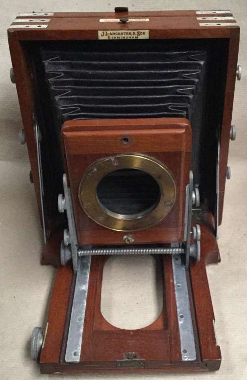 Lancaster Instantograph c1892 camera body only...no lens....aluminium appointments