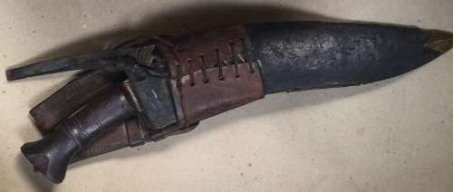 Antique Nepalese kukri...length 427 mm...blade width 60 mm....blade thickness 9mm