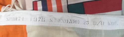 1976 panel stitched South African flag 180 x 120 cms.....excellent condition