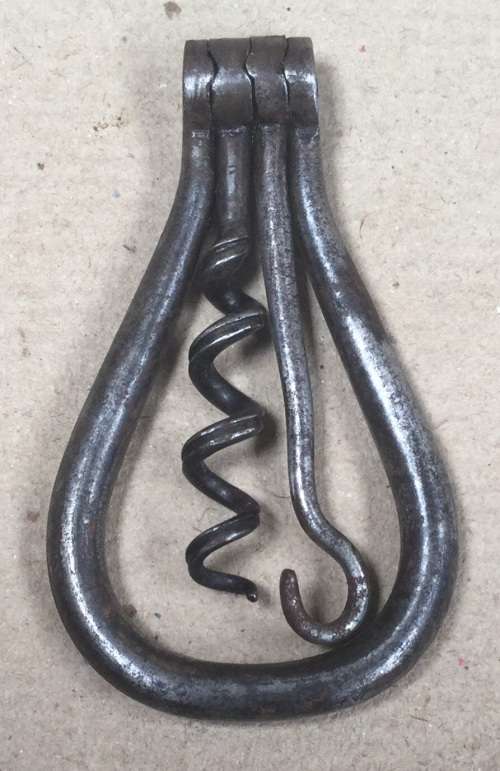 Late 19th Century Bow Corkscrew with button hook