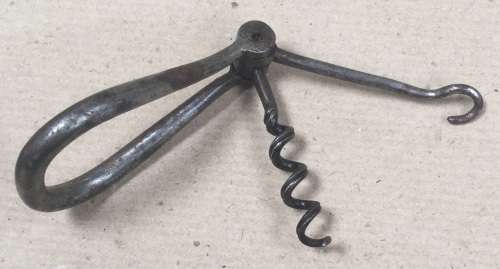 Late 19th Century Bow Corkscrew with button hook