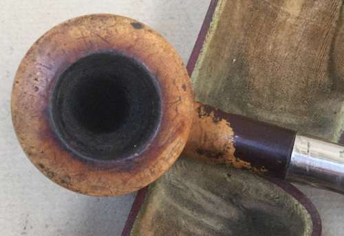 Antique meerschaum, amber and silver pipe .....sold by Ward of Burlington Arcade