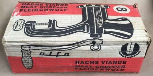 Alfa No.8 meat chopper aka mincer. .....never used