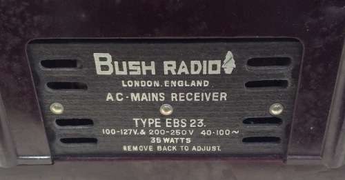 Mid century Bush type EBS 23 radio....outstanding condition and shortwave working. For cashcon