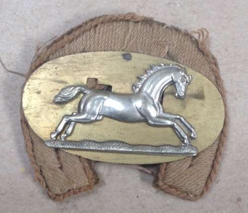 Cape Mounted Rifles NCO's arm badge worn post 1902, lugs intact