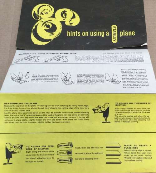 Stanley No. 4 smoothing plane, in original box with instructions! Ace condition